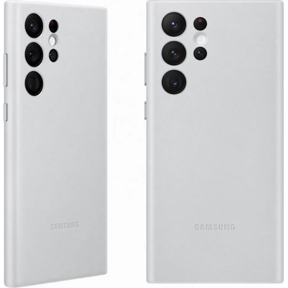 Samsung ���� S22 Ultra 5G S908 Leather Cover Light Grey Packing Or - (EF-VS908LJEGWW)