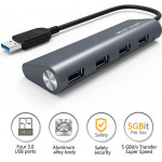 Wavlink Superspeed 4-Port Usb 3.0 Aluminum Hub - (WL-UH3048)