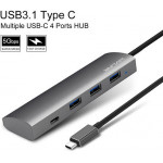Wavlink Superspeed Usb 3.0 Type C 4-Port Aluminum Hub - (WL-UH3047C1)