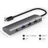 Wavlink Superspeed Usb 3.0 Type C 4-Port Aluminum Hub - (WL-UH3047C1)