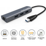 Wavlink Usb 3.0 4-Port Hub With Gigabit Ethernet - (WL-UH3031G)