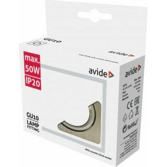 Avide GU10 Frame Square Alu - (ABGU10F-ALU-S)