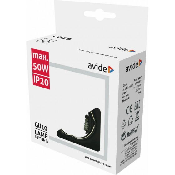 Avide GU10 Frame Square Antracite - (ABGU10F-S-AN)