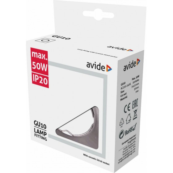 Avide GU10 Frame Square Chrome - (ABGU10F-S-CH)