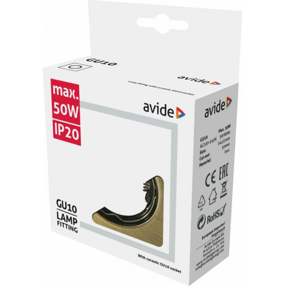 Avide GU10 Frame Square Copper - (ABGU10F-S-CO)