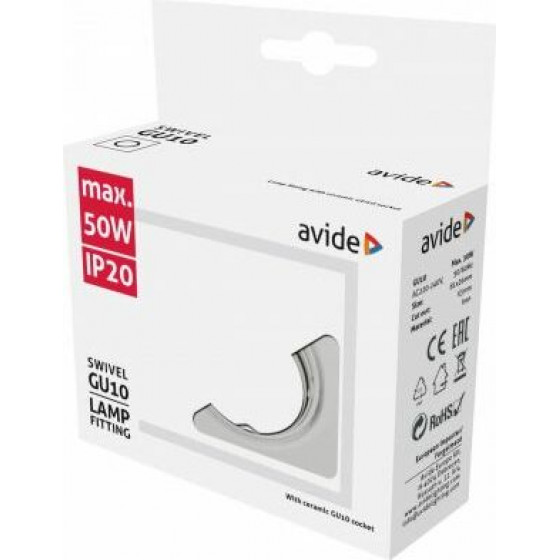 Avide GU10 Frame Square Swivel Chrome - (ABGU10F-SS-CH)