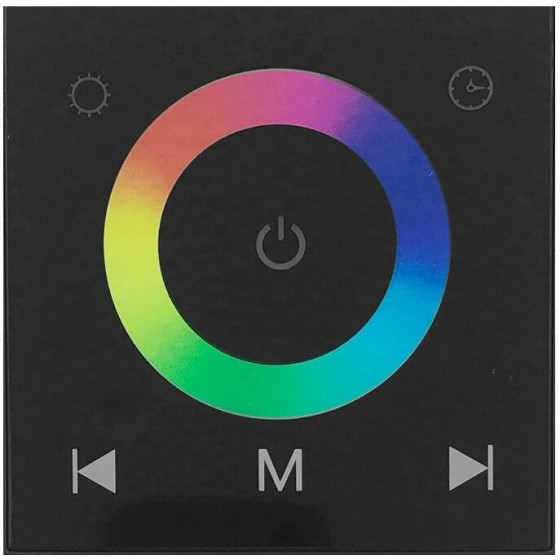 Avide LED Strip 12V 144W RGB Touch Remote and Controller Black - (ABLS12VTPRGB-144W-RFC)