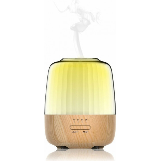 Entac Aromatherapy Humidifier with Wood decor RGB Mood Light 300 - (EHEL-300ML-8W-W)