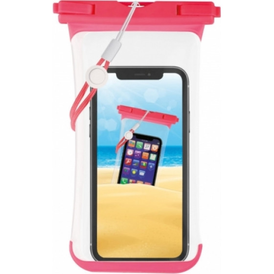 Vivanco Universal Beach Waterproof Case For Smartphones Up To 6.7' Pink - (62366)