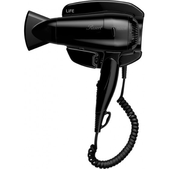 Life Resort Black 1600W HAIRDRYER, Black COLOR