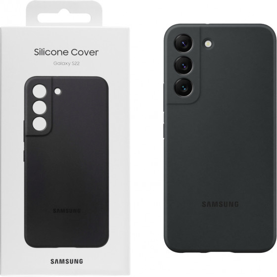 Samsung ���� S22 5G S901 Silicone Cover Black - (EF-PS901TBEGWW)