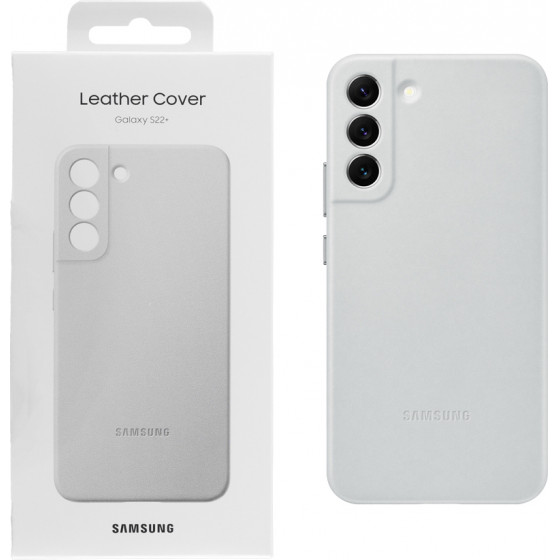 Samsung ���� S22 Plus 5G S901 Leather Cover Light Grey - (EF-VS906LJEGWW)
