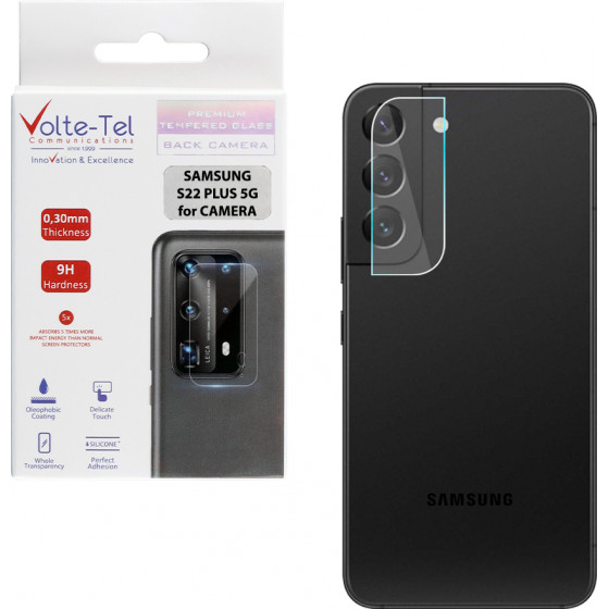 Volte-Tel Tempered Glass Samsung S22 Plus 5G 6.6'' 9H 0.30mm For Camera - (5205308305436)