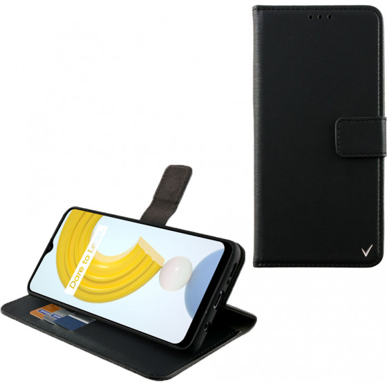 Volte-Tel ���� Realme C21Y/C25Y 6.5'' Allure Magnet Book Stand Clip Black - (5205308306488)