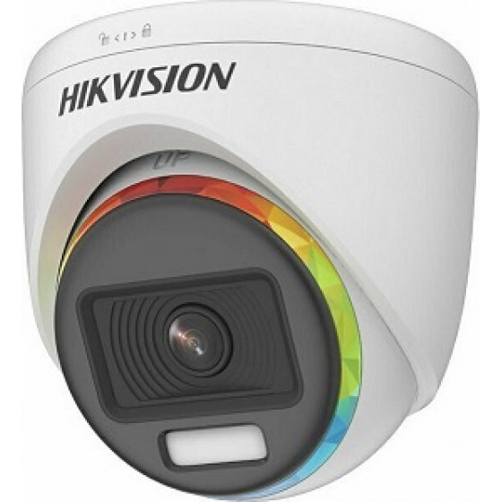Hikvision ������ Mini Dome (����� turret) 4in1 1080p, Colorvu 2.0 Smart Light ��������� �� 20 m,IP67. - (DS-2CE70DF8T-MF)