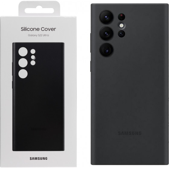 Samsung ���� S22 Ultra 5G S908 Silicone Cover Black - (EF-PS908TBEGWW)