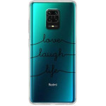 ���� Tpu iNOS Xiaomi Redmi Note 9S/ Note 9 Pro Art Theme Love-Laugh-Life - (5205598136185)