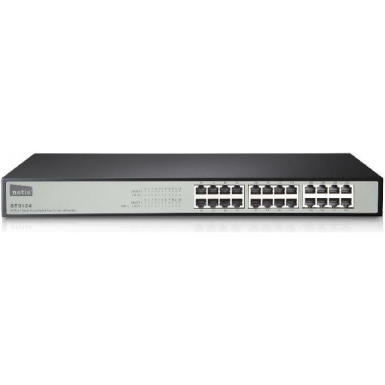 Netis Switch 24-Port 10/100MBps Rack Mount - (68-3124)