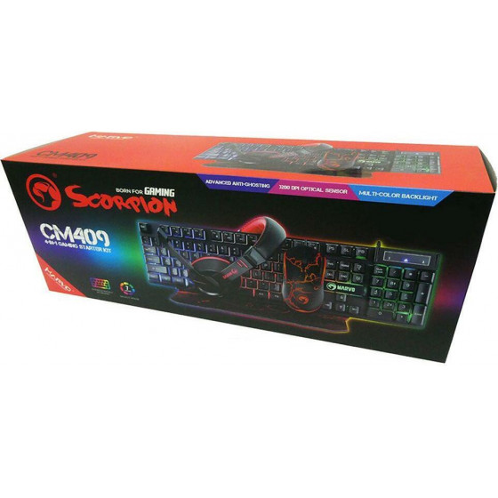 Marvo Gaming SET, ������������ + ������� + Mousepad + ��������� - (CM409)
