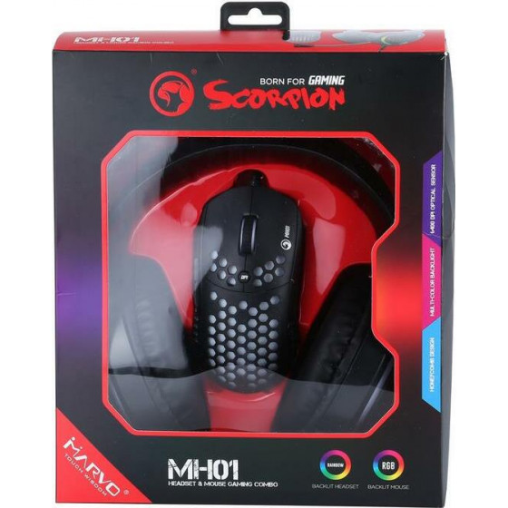 Marvo MH01 Headset & Mouse Gaming Combo ����� - (HG8936)