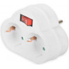 Lamtech Power Socket Splitter With 2 Schuko Outlets & ON/Off Switch White - (LAM023817)
