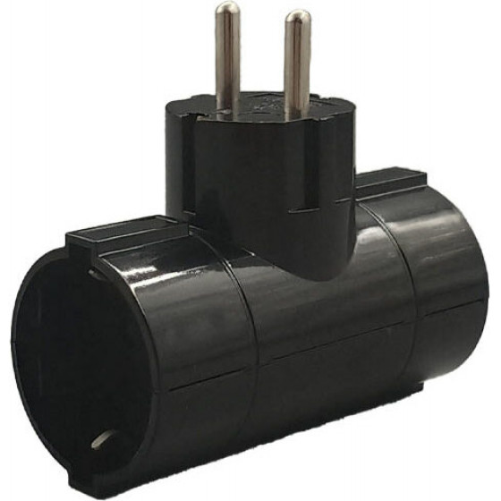 Lamtech Power Socket Splitter With 2 Schuko Outlets Black - (LAM023763)