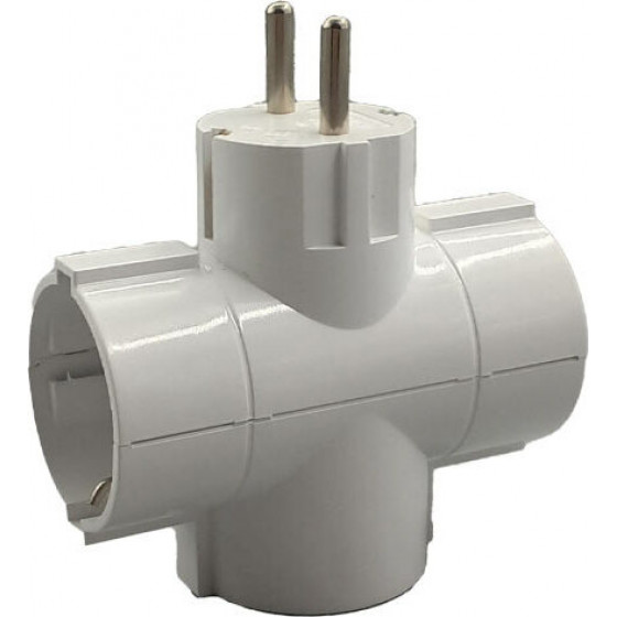 Lamtech Power Socket Splitter With 3 Schuko Outlets White - (LAM023770)