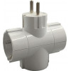 Lamtech Power Socket Splitter With 3 Schuko Outlets White - (LAM023770)