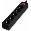 LAMTECH POWER STRIP WITH SWITCH 5 OUTLETS BLACK 1.5M - (LAM023749)