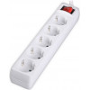 LAMTECH POWER STRIP WITH SWITCH 5 OUTLETS WHITE 1.5M - (LAM023732)