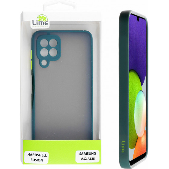 Lime ���� Samsung A12 A125/A12 Nacho A127 6.5'' Hardshell Fusion Camera Guard Green With Yellow Keys - (5205308307072)