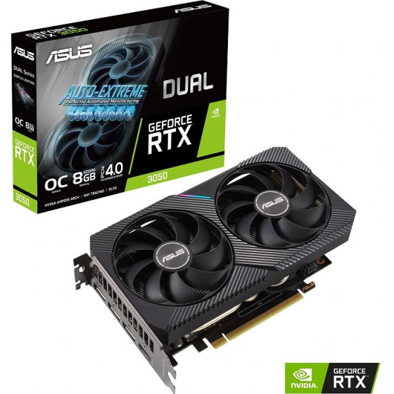 Asus Vga DUAL-RTX3050-O8G, 8GB, GDDR6 - (90YV0HH0-M0NA00)