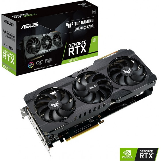 Asus Vga TUF-RTX3060TI-O8G-V2-GAMING 8GB, GDDR6 - (90YV0G1A-M0NA00)