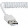 Cablexpert ������� Micro Usb Spiral , 1.8m White - (CC-mUSB2C-AMBM-6-W)