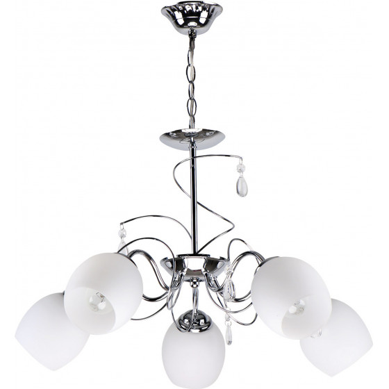 Homelighting KQ 2221/5 FERROW PENDANT CHROME-OPAL GLASS �3 - (77-8084)