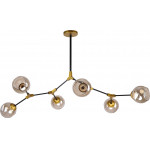 Homelighting KQ 51454/6 CONELLY BLACK, BRASS AND HONEY PENDANT �3 - (77-8106)