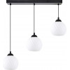 Homelighting KQ 8865-3 SWIRL BLACK PENDANT WITH WHITE GLASSES - (77-8198)