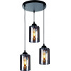 Homelighting KQ 8877-3A SMOG PENDANT SMOKED GLASSES - (77-8202)