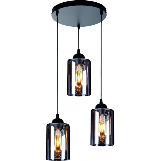 Homelighting KQ 8877-3A SMOG PENDANT SMOKED GLASSES - (77-8202)