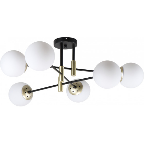 Homelighting KQ S0982-6 CROSS BLACK AND GOLD CEILING - (77-8180)