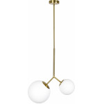 Homelighting SE 110-15-23 PRATO PENDANT BRASS GOLD WITH 2 OPAL GLASSES �15,23 �4 - (77-4490)