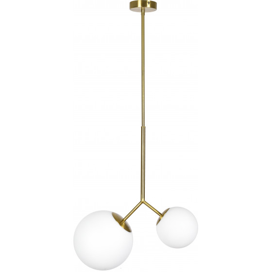 Homelighting SE 110-15-23 PRATO PENDANT BRASS GOLD WITH 2 OPAL GLASSES �15,23 �4 - (77-4490)