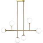 Homelighting SE 110-6 PRATO PENDANT BRASS GOLD WITH 6 OPAL GLASSES �15 �4 - (77-4491)
