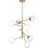 Homelighting SE 110-7 PRATO PENDANT BRASS GOLD WITH 7 OPAL GLASSES �15 �4 - (77-4492)