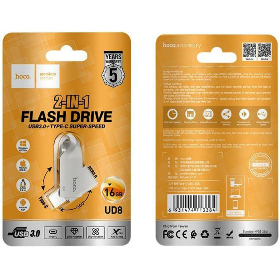Hoco Smart TYPE-C Usb DRIVE(16GB) - (UD8)