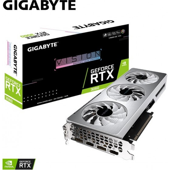 Gigabyte GV-N3060VIsion OC-12GD 2.0 12GB GDDR6 - (N3060VISIONOC-12GDG2)