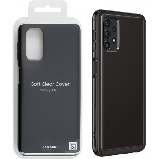 Samsung ���� A32 4G A325 6.4'' Soft Clear Cover Black - (EF-QA325TBEGEU)