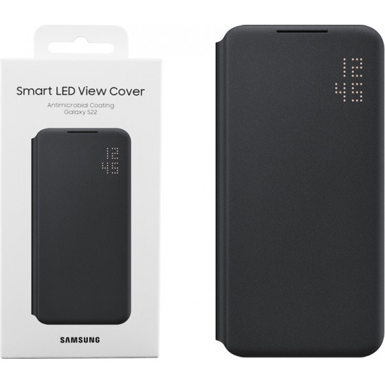 Samsung ���� S22 5G S901 Led View Cover Black Packing Or - (EF-NS901PBEGEE)