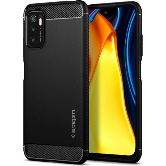 Spigen Rugged Armor Xiaomi Redmi Note 10 5G / Poco M3 Pro Black Backcover - (ACS03367)