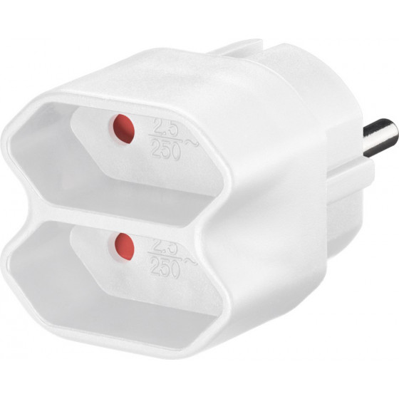 GOOBAY ���������� �������� 2x Euro, 230V 2.5A, ������ - (51000)